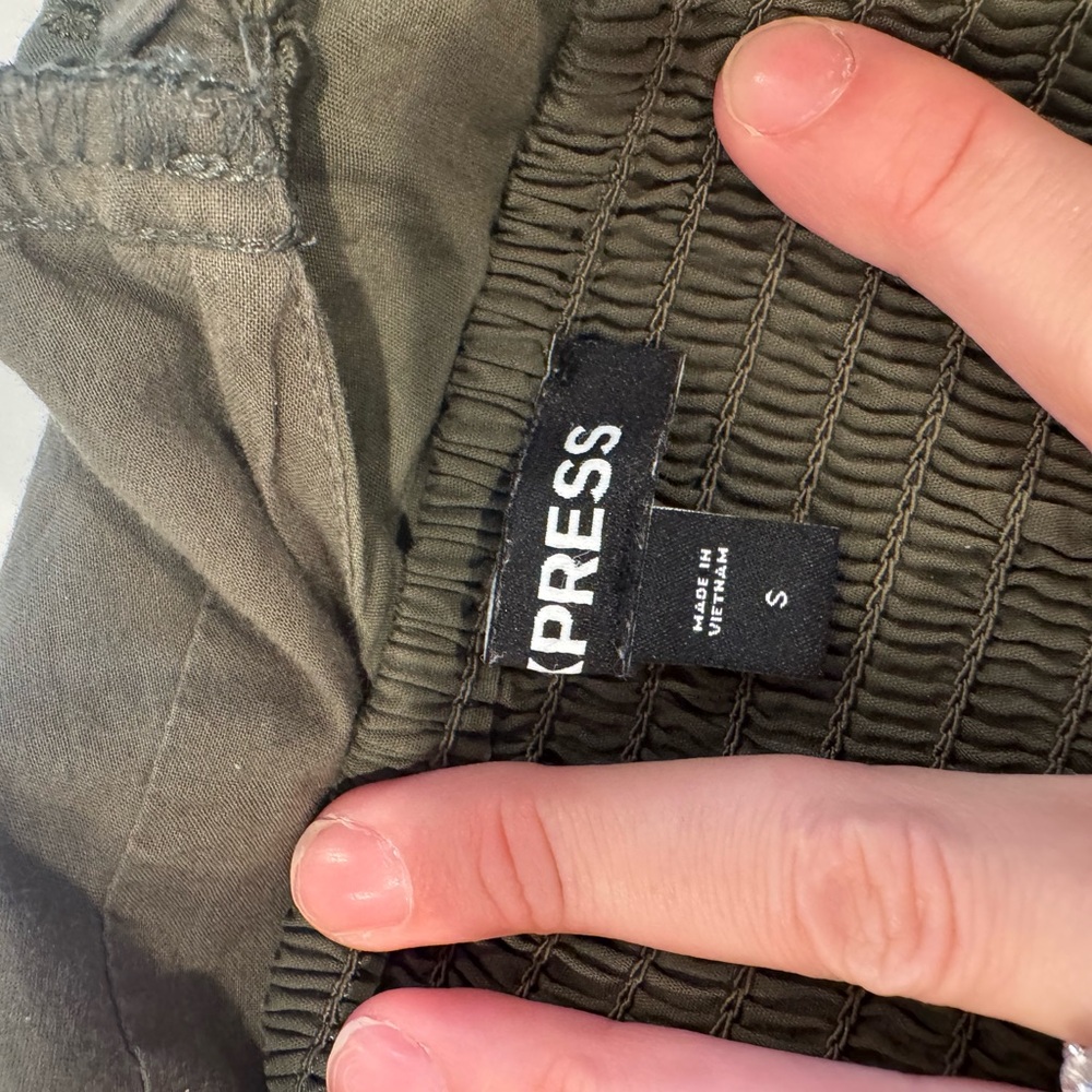 Express Green crop Top small - Picture 3 of 4
